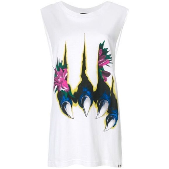 🆕 DIESEL Bright White T-Wessy-O Maglietta Claw Printed Shirt - Picture 4 of 11